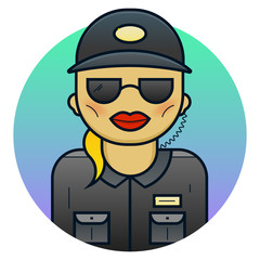 Woman security vector illustration