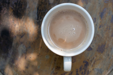 Nice coffee cup at morning