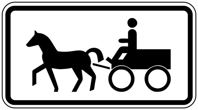 Verkehrszeichen, Sinnbild Personenkraftwagen mit Anhänger