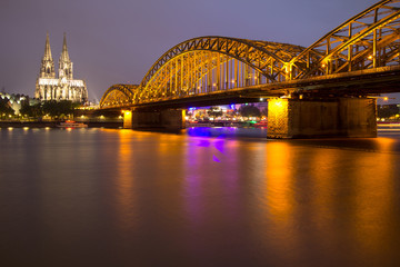 Hohenzollern Bridge and Cologne Cathedral, Cologne, Germany