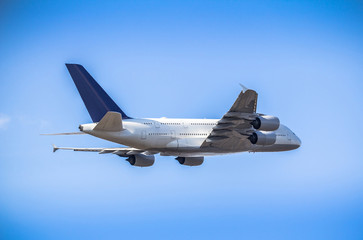 Passanger airplane taking off