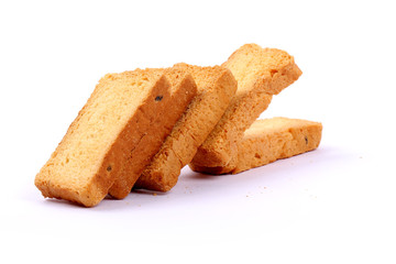 crispy rusk on white