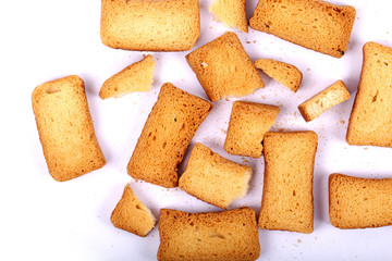 crispy rusk on white