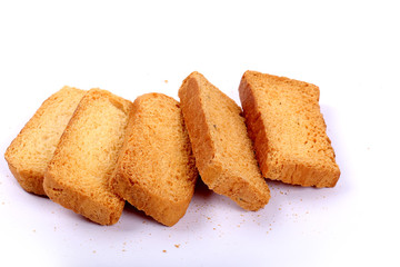 crispy rusk on white