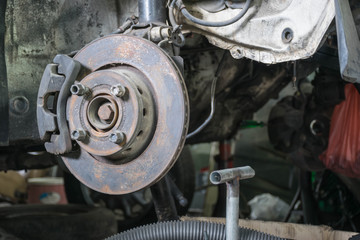 Disc brakes front of the car