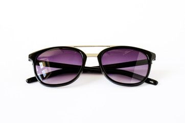 Cool woman sunglasses with purple shades