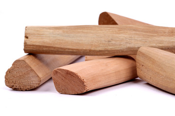 Chandan or sandalwood, sandalwood sticks, perfume, selective focus