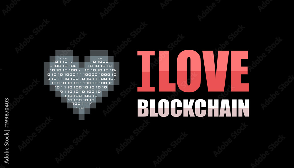 Poster illustration for blockchain lover. abstract template for web and print. creative layout with the ins