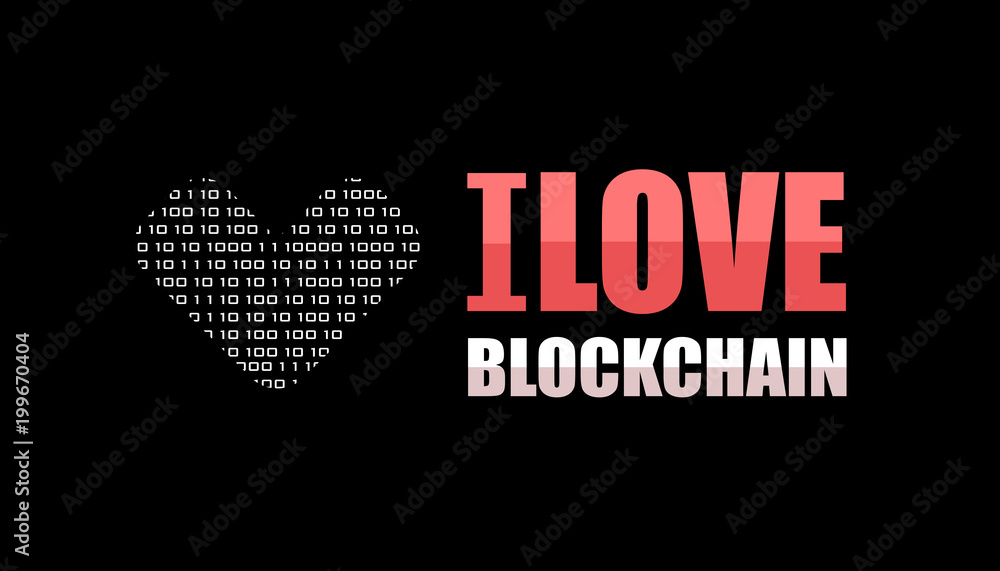 Poster illustration for blockchain lover. abstract template for web and print. creative layout with the ins