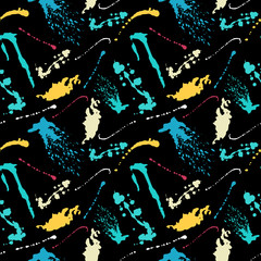 colored abstract seamless pattern in graffiti style quality vector illustration for your design