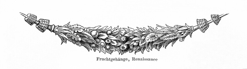 Festoon, renaissance (from Meyers Lexikon, 1896, 13/794/795)