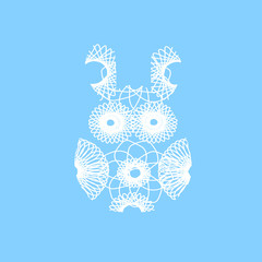 Rabbit silhouette for abstract pattern. Vector illustration. Unusual bunny for the Easter design and cards.