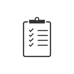 Checklist icon. Vector illustration, flat design.