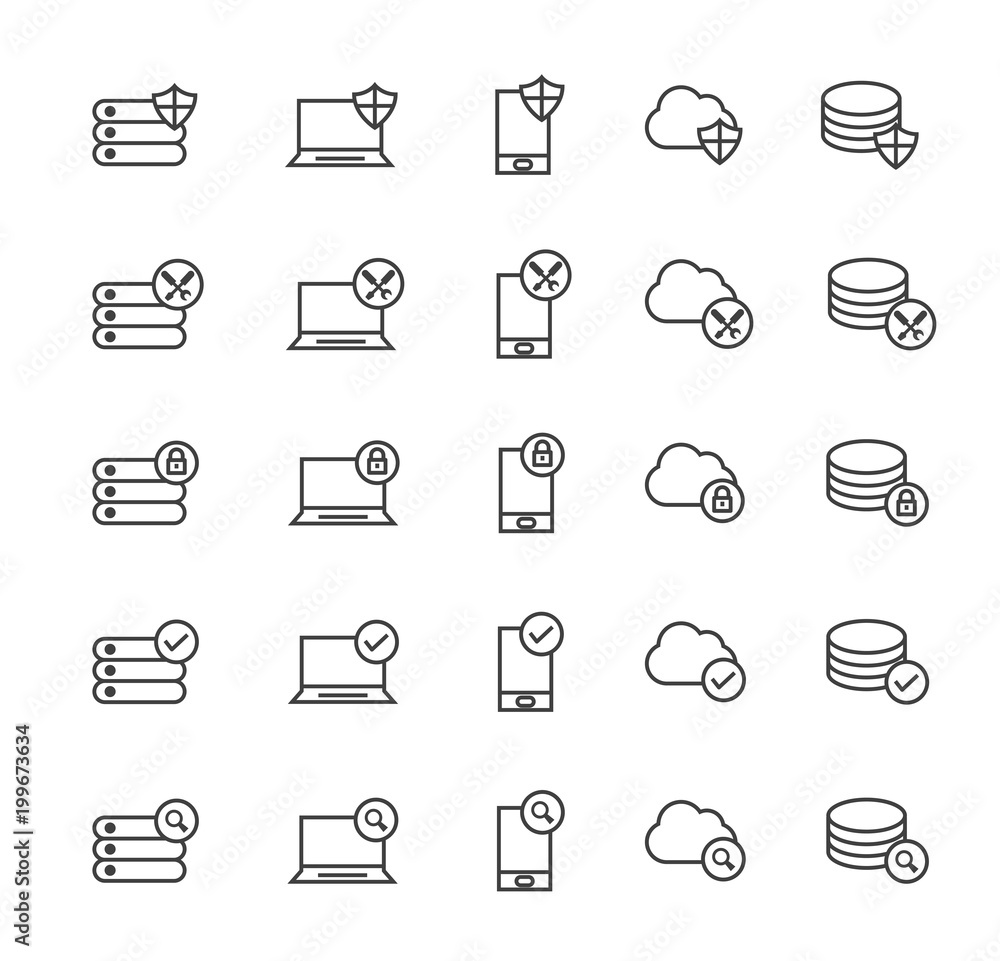 Poster set of quality universal standard minimal simple black thin line network , technology and analytics 