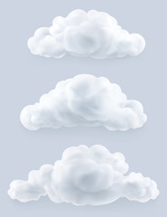 Clouds, vector set