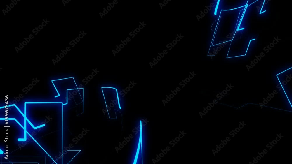 Poster abstract background with animation moving of lines for fiber optic network. magic flickering dots or