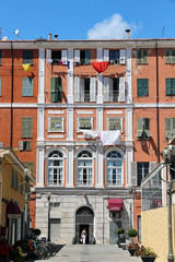 Fototapeta na wymiar Sanremo - Italia - old town picturesque facade