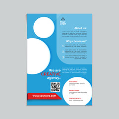 Creative flyer design. Corporate template layout presentation. Business concept.