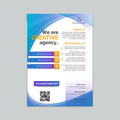 Creative flyer design. Corporate template layout presentation. Business concept.