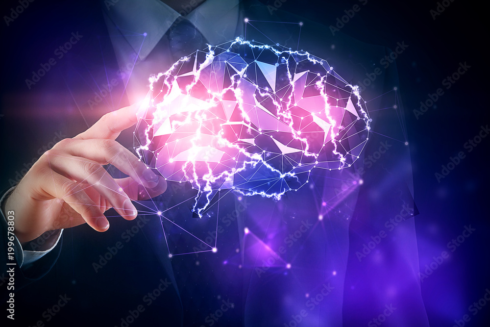 Canvas Prints artificial intelligence and sicnec concept