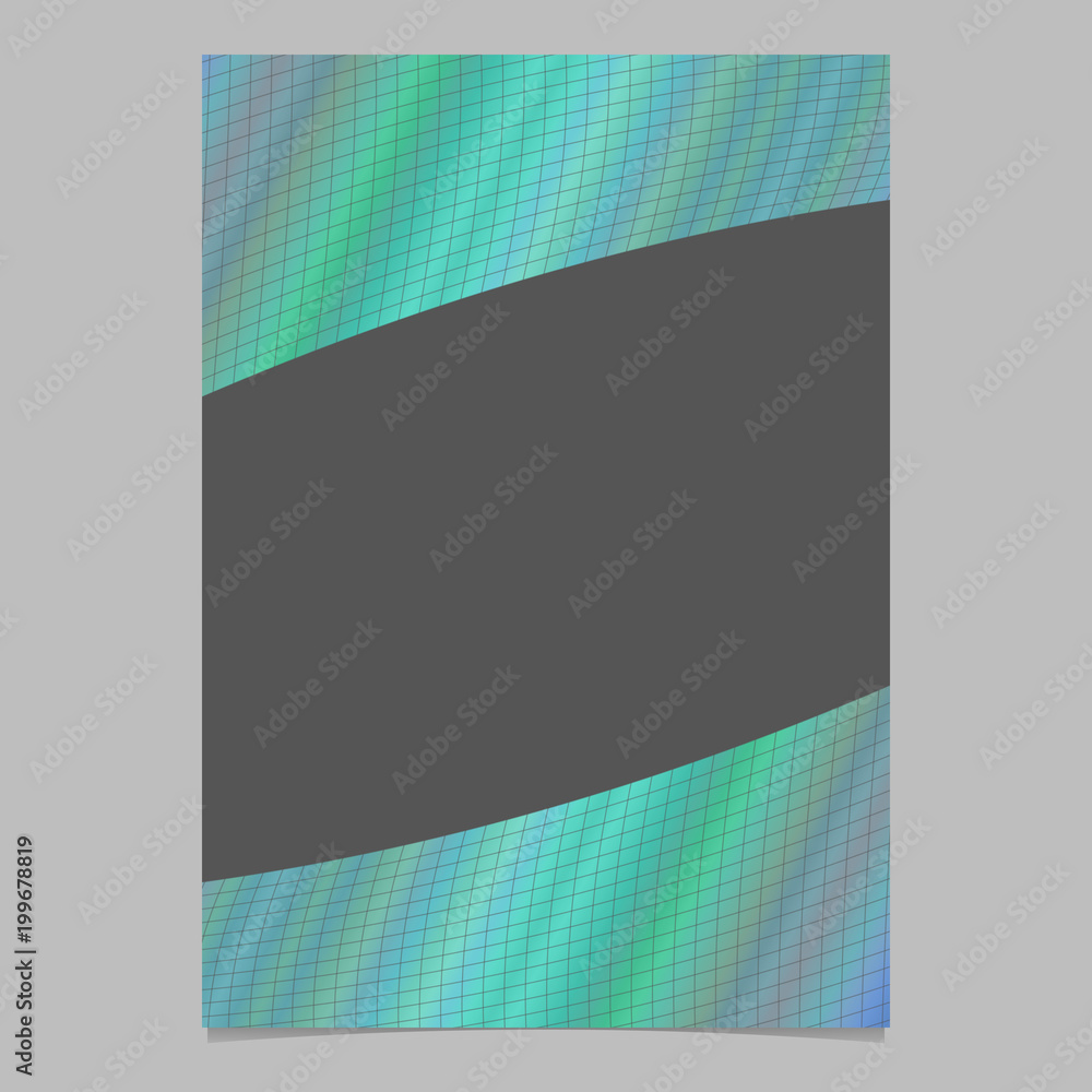 Poster abstract colored gradient grid brochure template background design - vector flyer graphic on dark gr