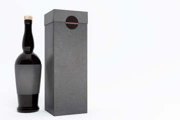 clean alcohol bottle