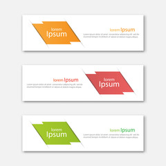 Set of abstract design banner template.