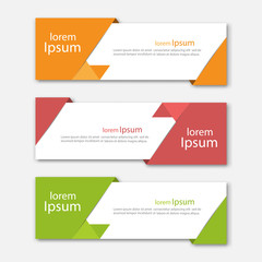 Set of abstract design banner template.