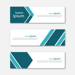 Set of abstract design banner template.