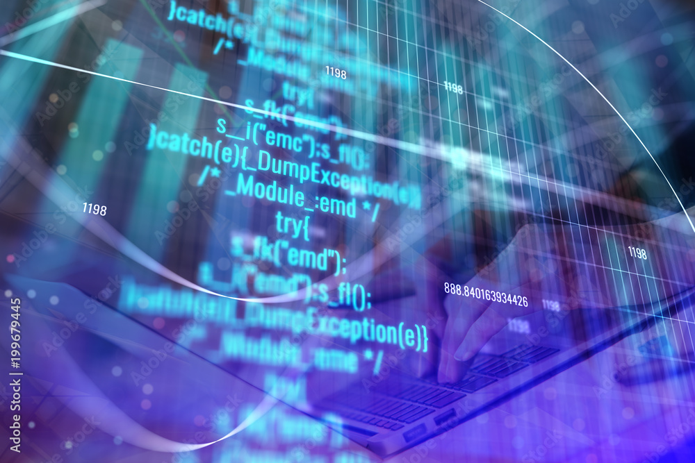 Aufkleber computing code background