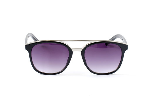 Cool woman sunglasses with violet shades