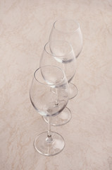 A glass for red wine. Glass for delicious drink. Luxury wine glass concept.