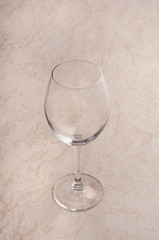 A glass for red wine. Glass for delicious drink. Luxury wine glass concept.