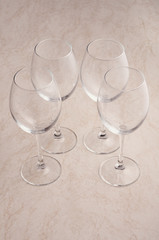 A glass for red wine. Glass for delicious drink. Luxury wine glass concept.