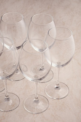 A glass for red wine. Glass for delicious drink. Luxury wine glass concept.