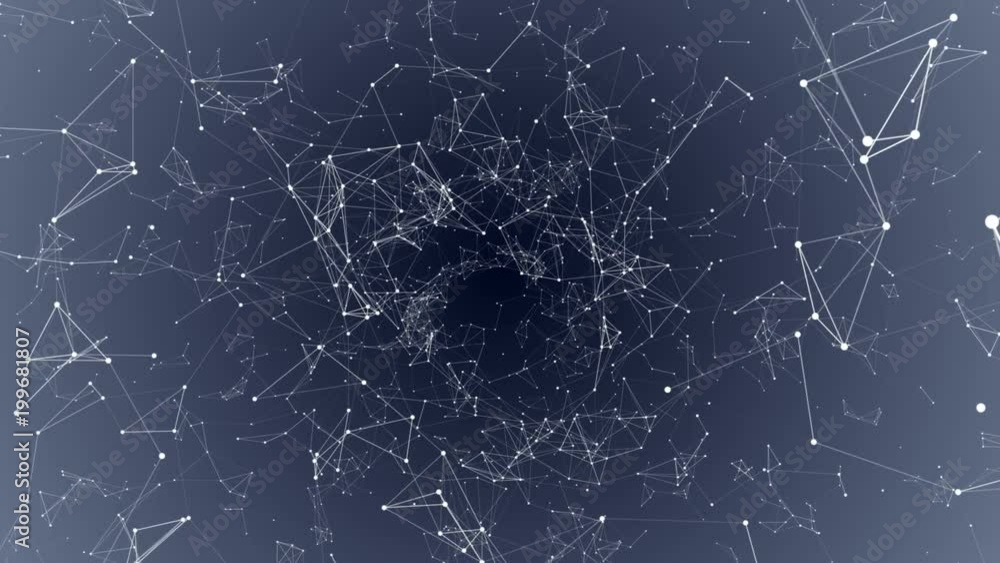 Poster pleasantly moving in space elements of graphic design. plexus cinematic business background. place f