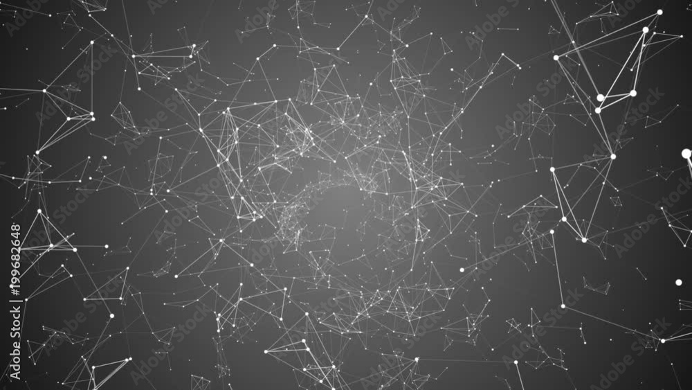 Poster pleasantly moving in space elements of graphic design. plexus cinematic business background. place f