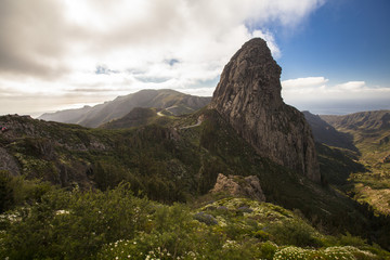 Fototapeta na wymiar Los Roques the rocks La-Gomera, Canary Islands, Spain
