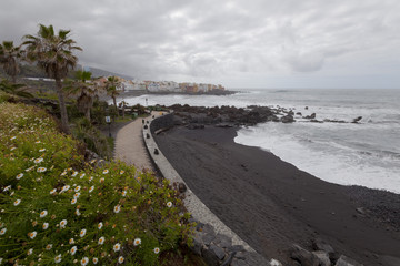 City in Atlantic ocean, coast of Tenerife, Tenerife, Canary Islands, Spain
