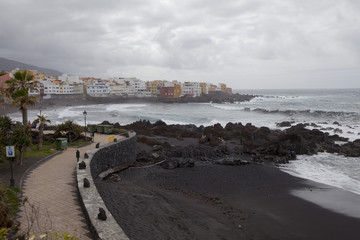 City in Atlantic ocean, coast of Tenerife, Tenerife, Canary Islands, Spain
