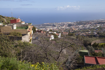 Fototapeta na wymiar City in Atlantic ocean, coast of Tenerife, Tenerife, Canary Islands, Spain 