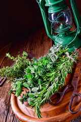 Herbal collection of: thyme,oregano, rosemary