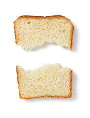 sliced bread isolated on white