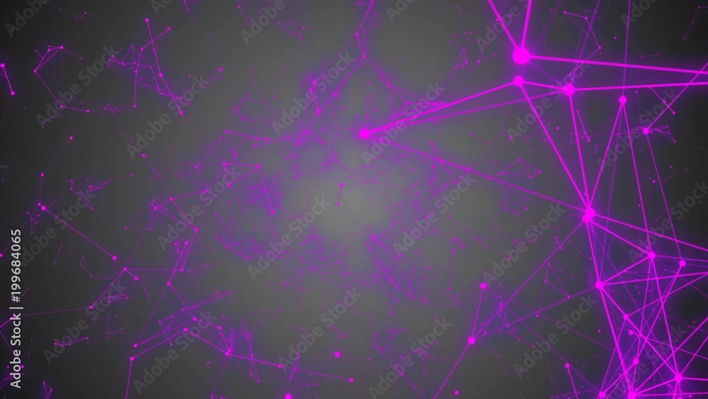 Poster pink neon lines. pleasantly moving in space elements of graphic design. plexus cinematic business ba