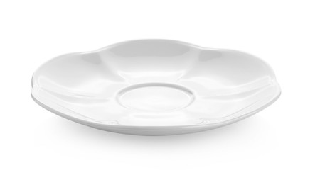 white dish on white background