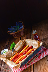 colorful vegetable fries from the oven