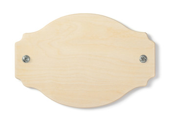 wooden signboard isolated on white