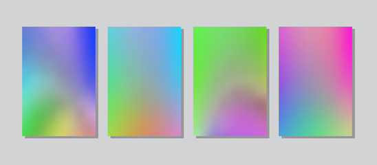 Screen gradient set with modern abstract backgrounds.