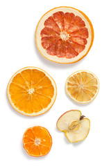 dried fruit isolated on white