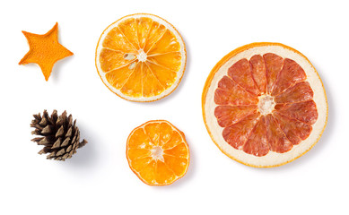 dried fruit isolated on white